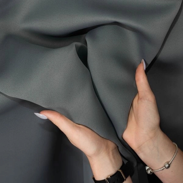 ZASŁONY BLACKOUT 280X310 C.SZARY TAŚMA Na Wymiar Wzór gładki