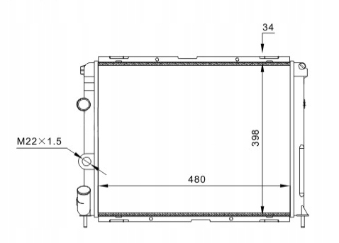Chladič Motoru Renault Clio II Kangoo 1.2
