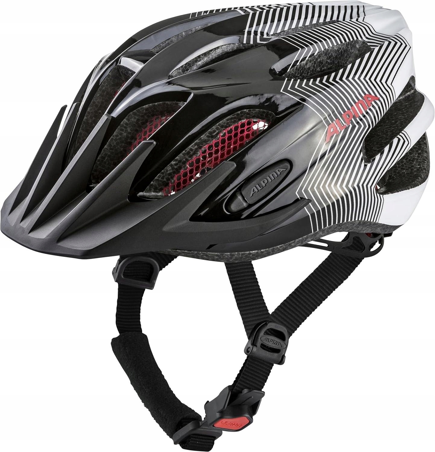 Dětská cyklistická přilba Alpina Fb Junior 2.0 Black White Red 50-55 cm