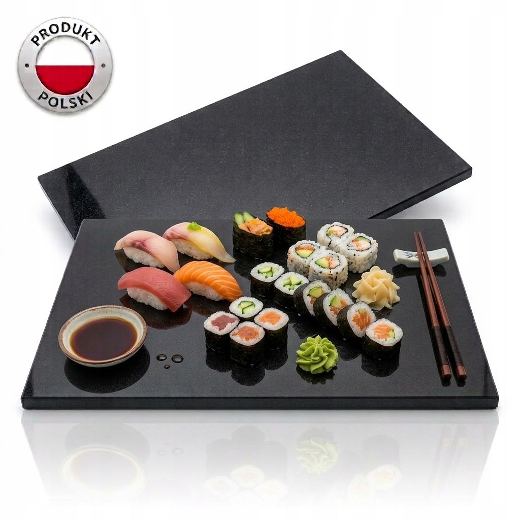 Granitová krájecí deska z kamene Premium Black 40x40 cm, pevná
