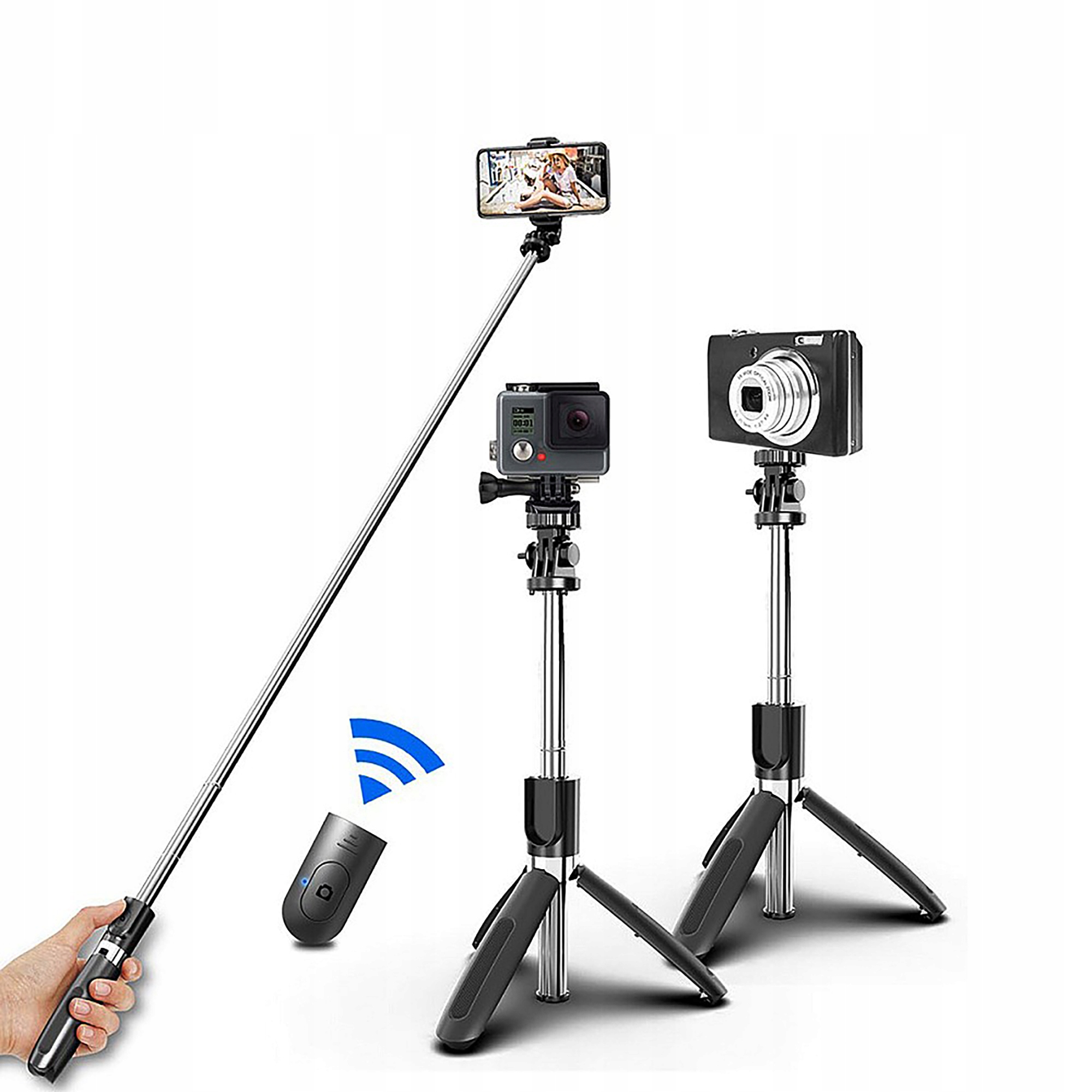 Focus PRO - Kij SELFIE STICK + GoPro Statyw Pilot