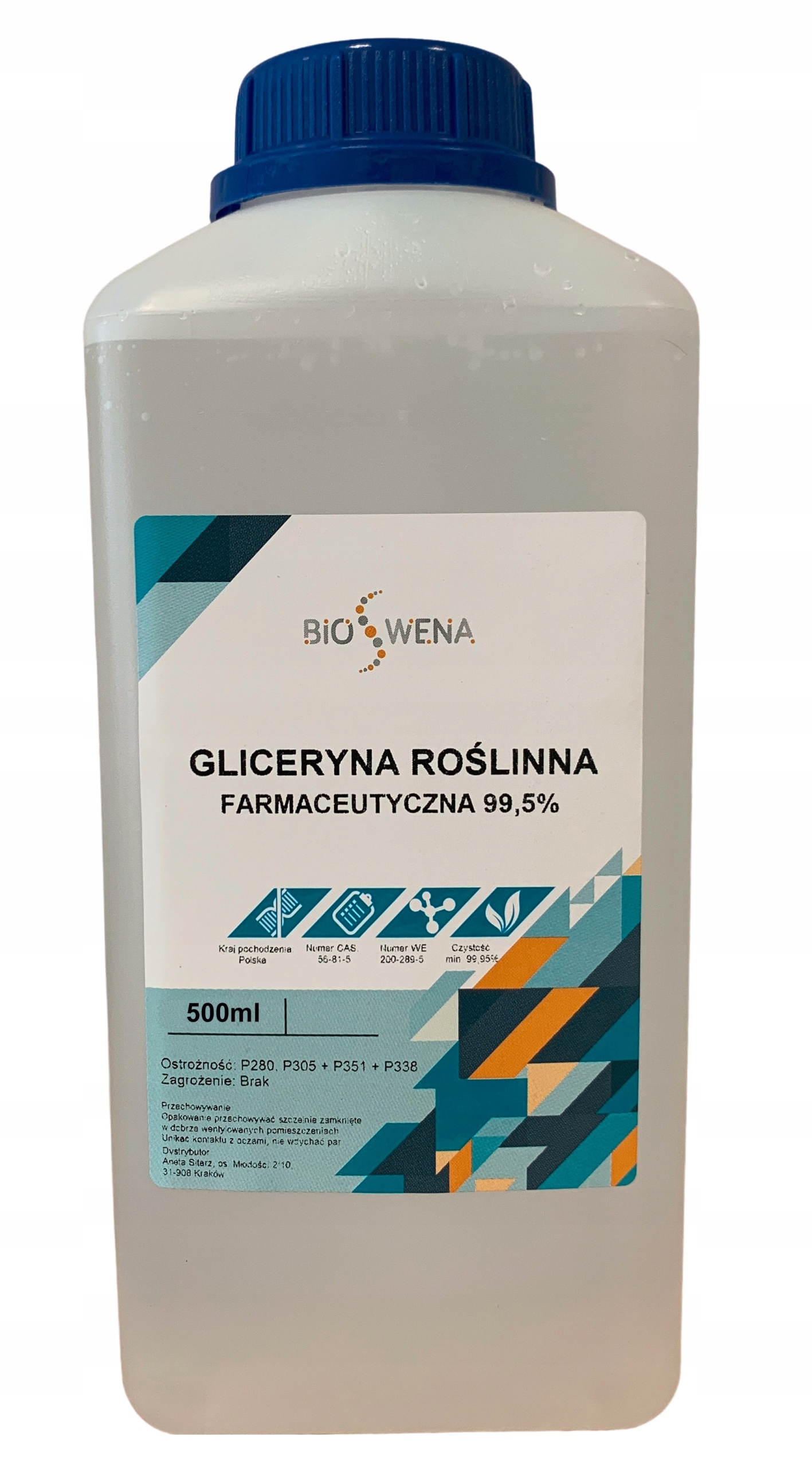 

Gliceryna roślinna farmaceutyczna 500ml 99,5%