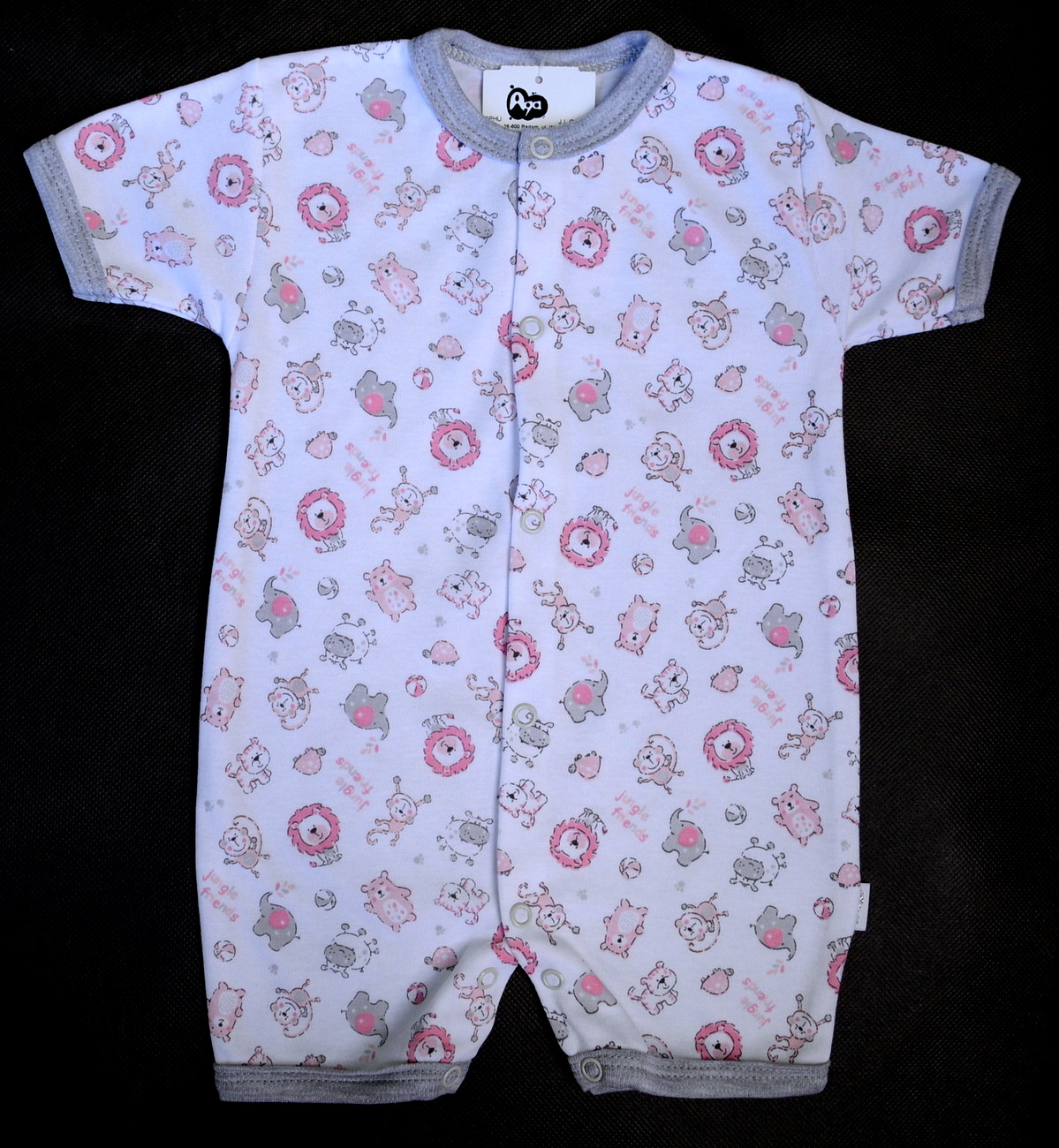 AGA Bawełniany rampers piżama roz. 62 cm Wiek dziecka 3 m +