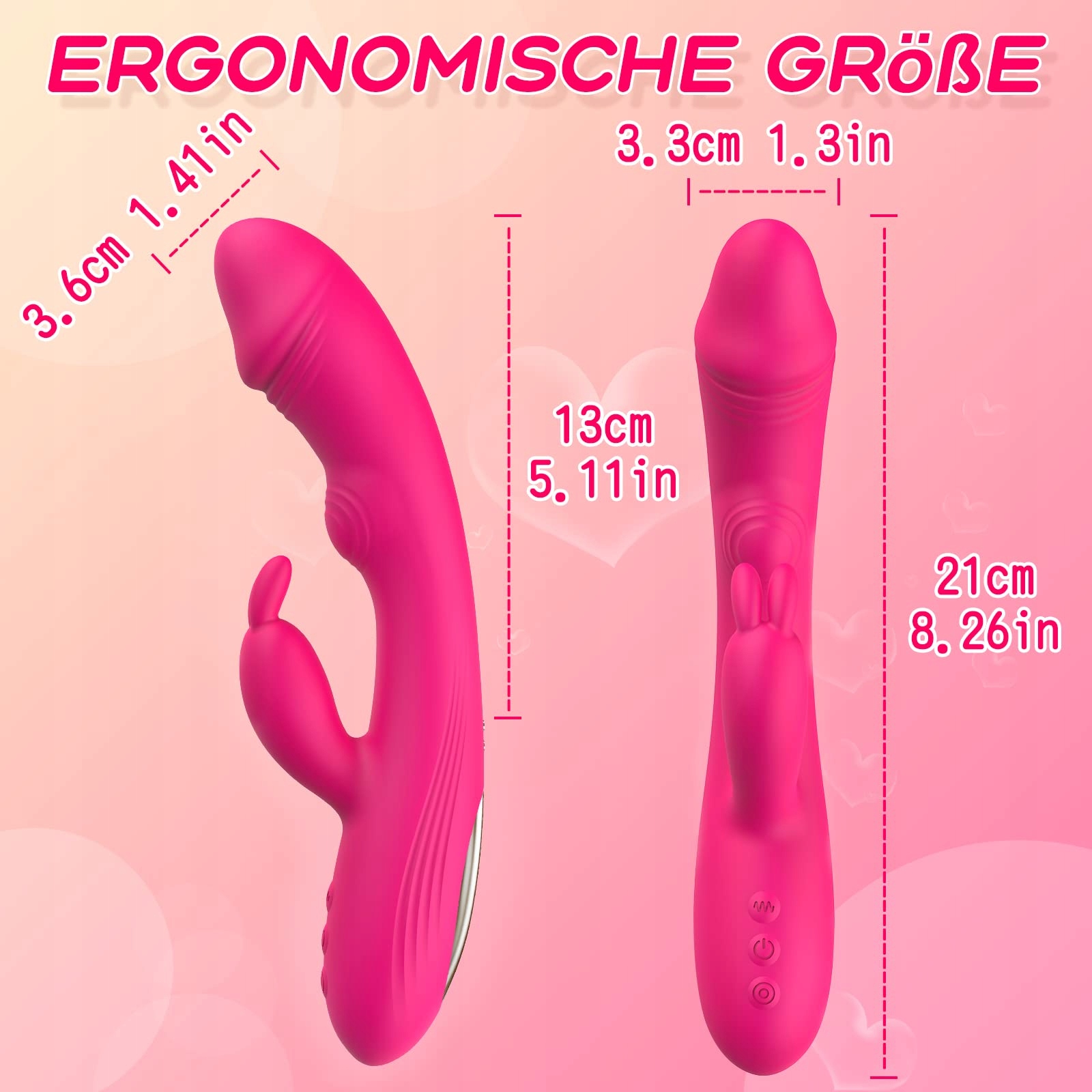 RABBIT Wibrator Dla Kobiet Klitoris G-Punkt Z 10 Trybami Wibracji — miniatura 6