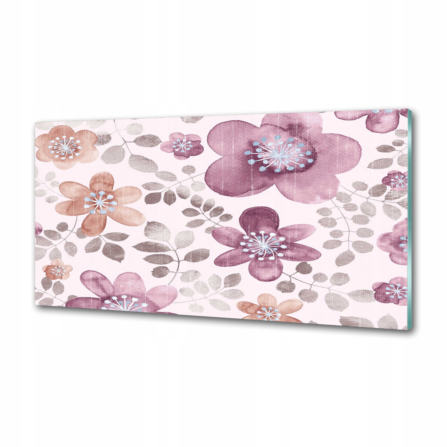 Panel do kuchyne Kvetinový vzor 120 x 60 cm Lepidlo