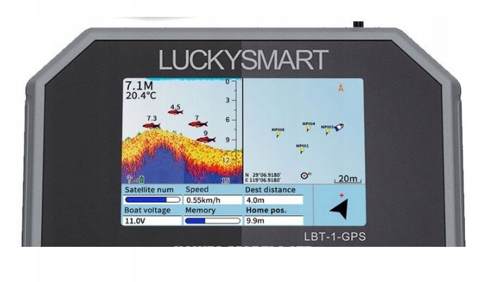 LBT-1 Lucky эхолот + GPS для рыболовной лодки марки Acer