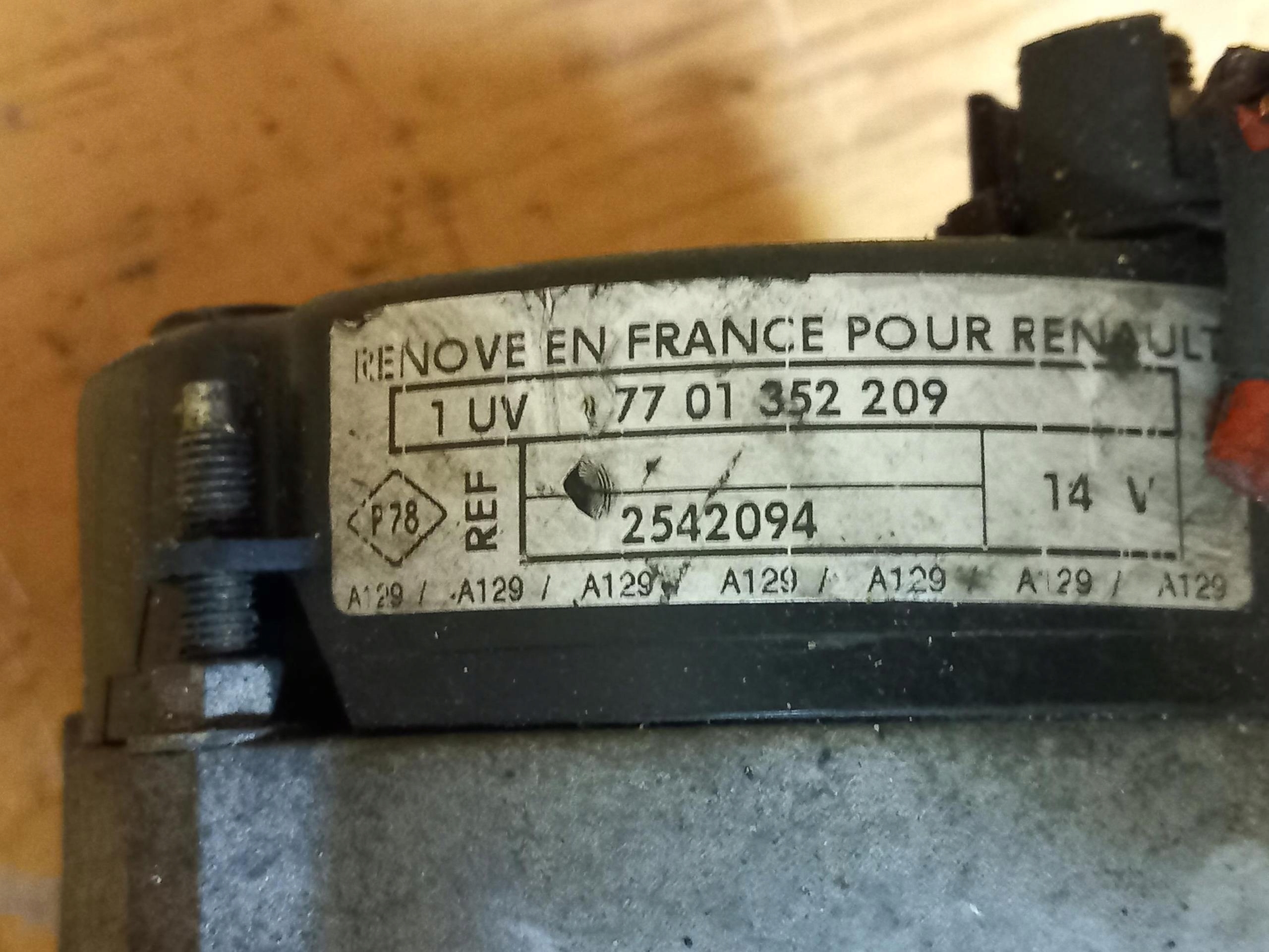 alternatore RENAULT TWINGO e 1.2 8V 7701352209 96-07