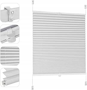 Roleta plisé Sekey 130 cm x 115 cm bílá