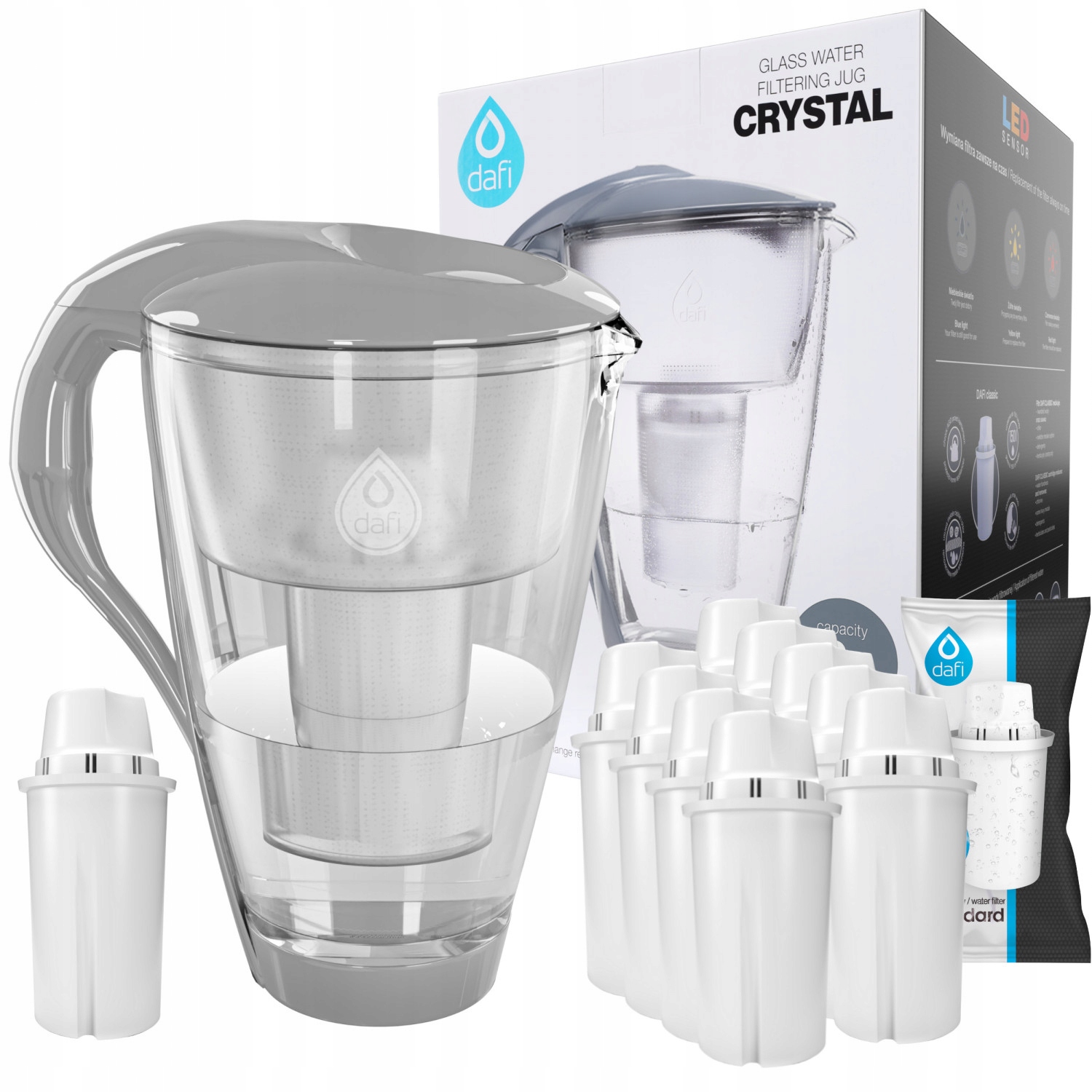 

Dzbanek filtrujący Dafi Crystal Led 10x Filtry