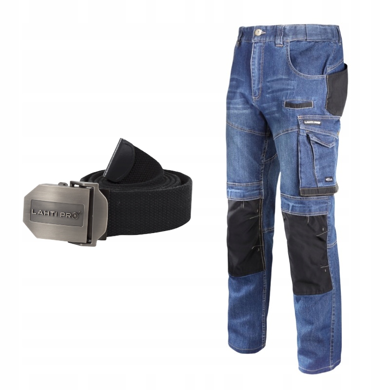 Spodnie Jeansowe Robocze L4051004 Roz. XL Pasek