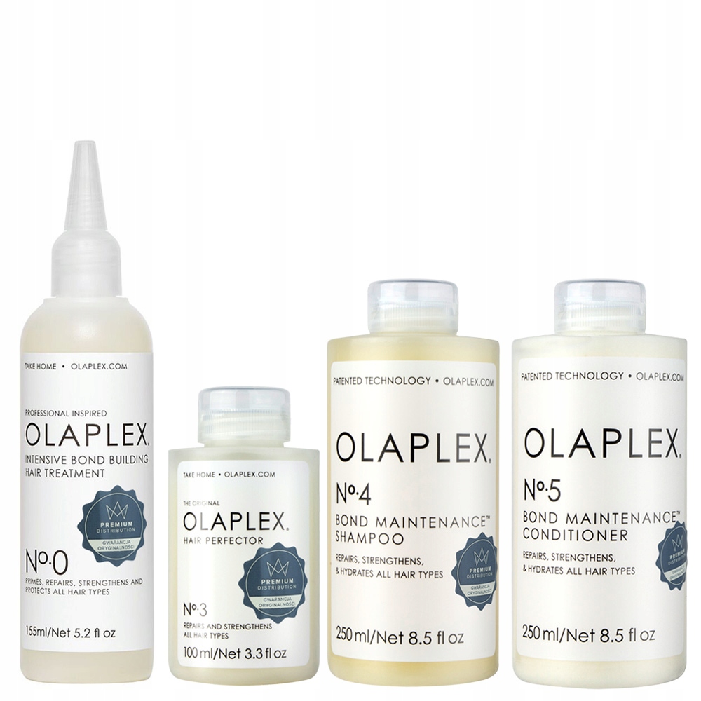 Zestaw Olaplex No.0 155ml, No.3 100ml, No.4 250ml, No.5 250ml