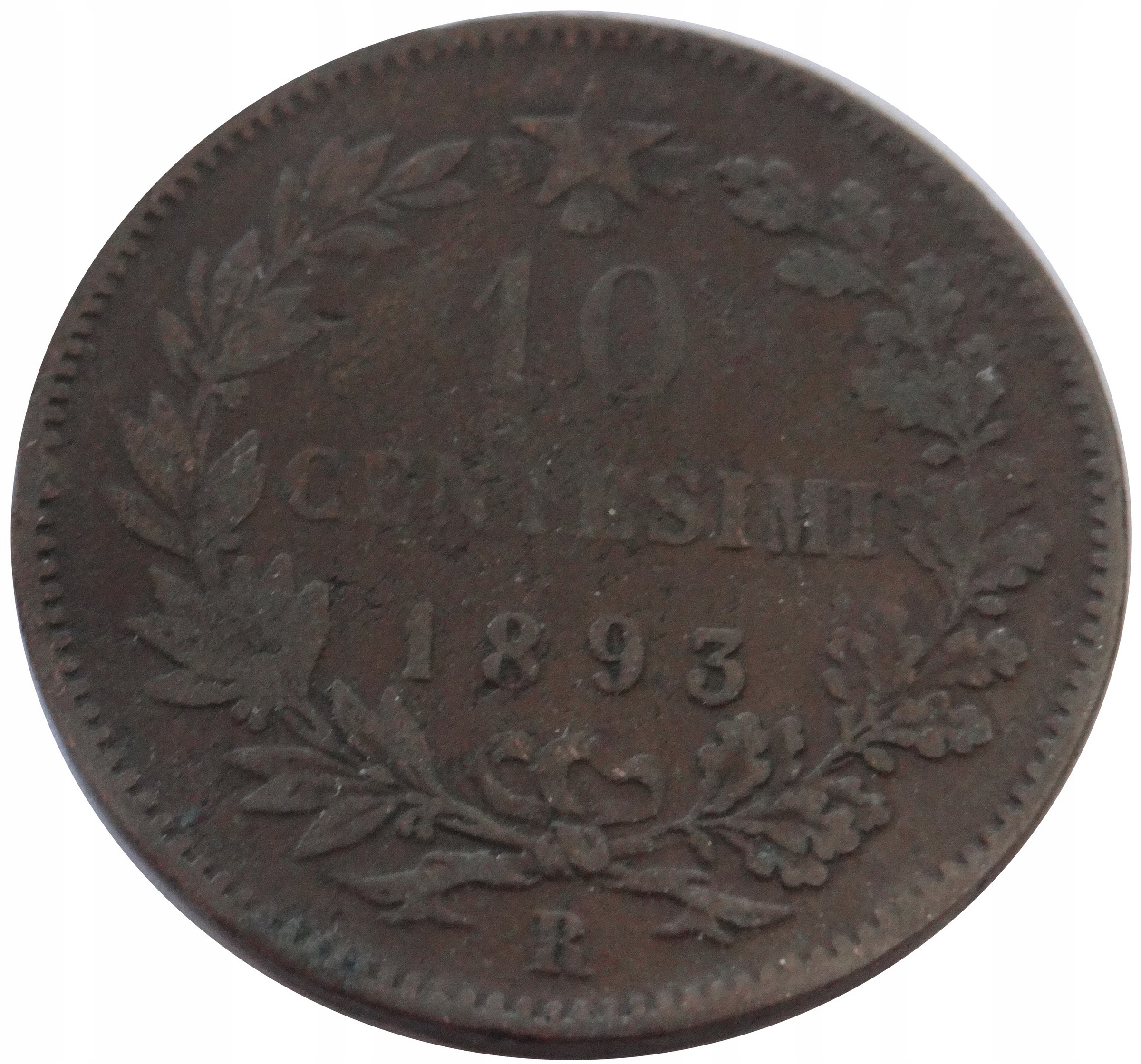 [10780] Włochy 10 centesimi 1893