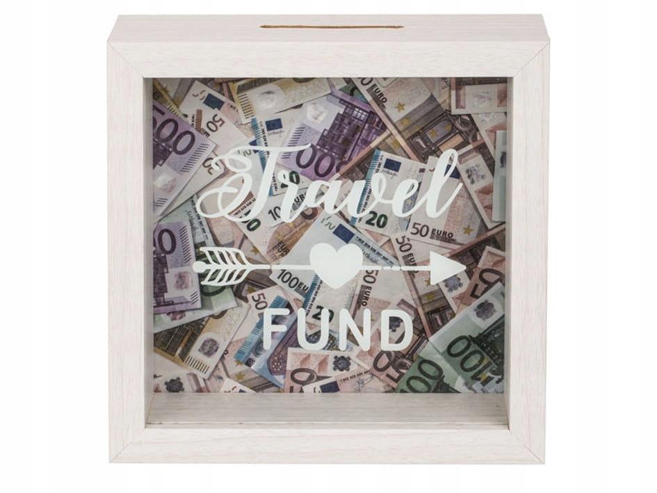 

Skarbonka zbiórka na podróż Travel Fund Wakacje