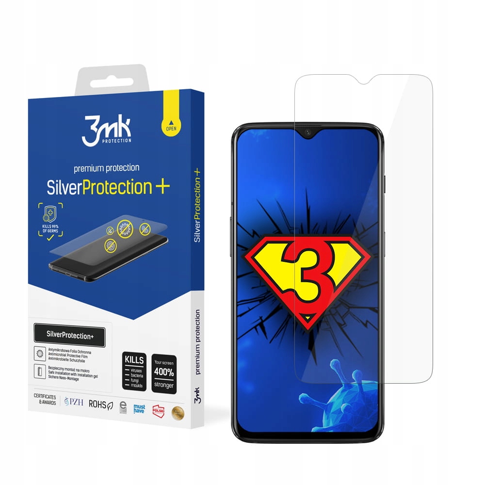 

Folia na cały ekran do OnePlus 6T - 3mk Silver +
