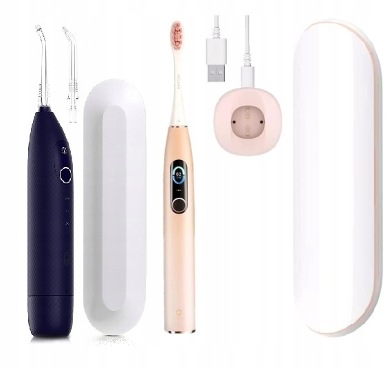 Zestaw Szczoteczka soniczna Oclean X Pro Etui różowe Irygator