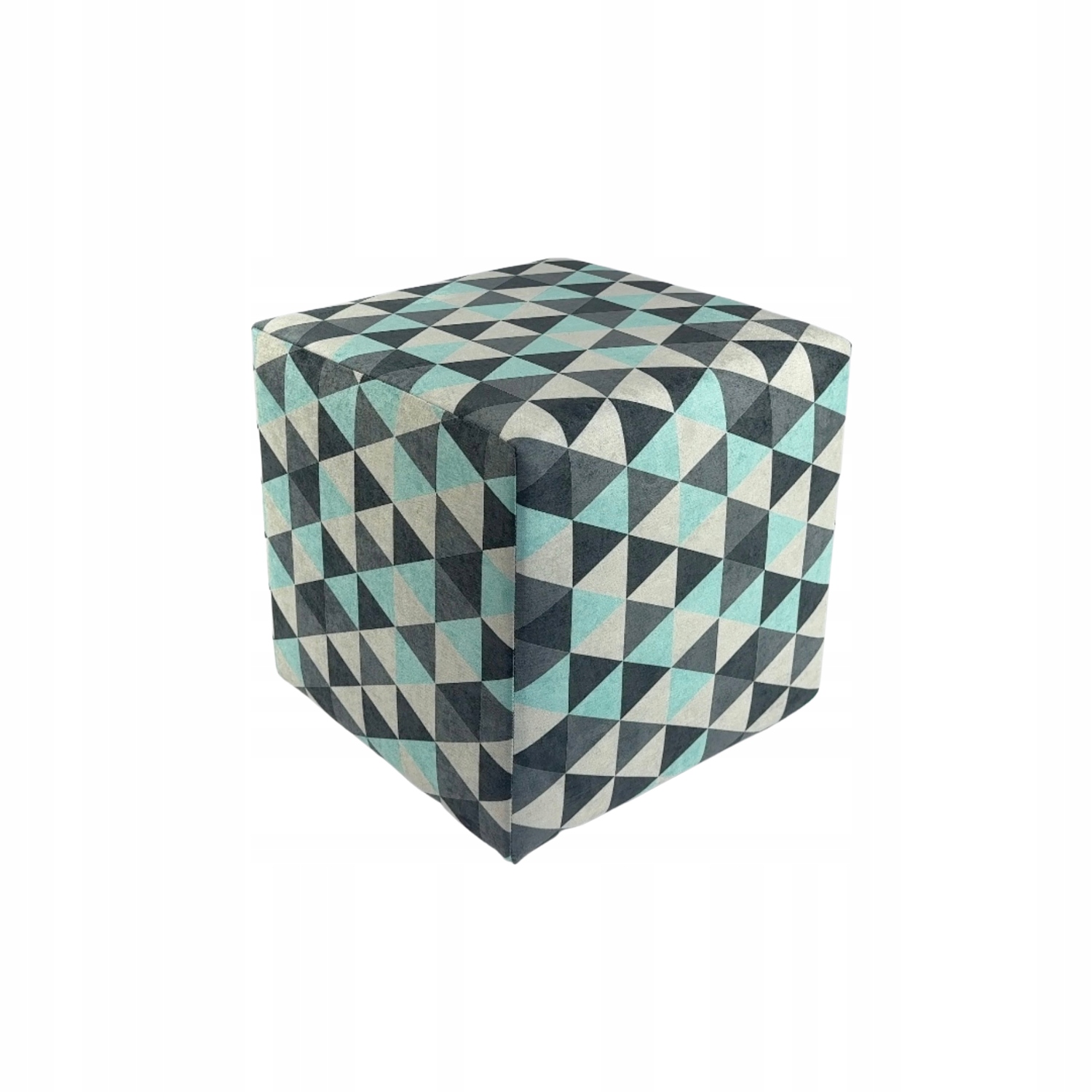 Taburet čtvercová mercure tyrkysové trojúhelníky