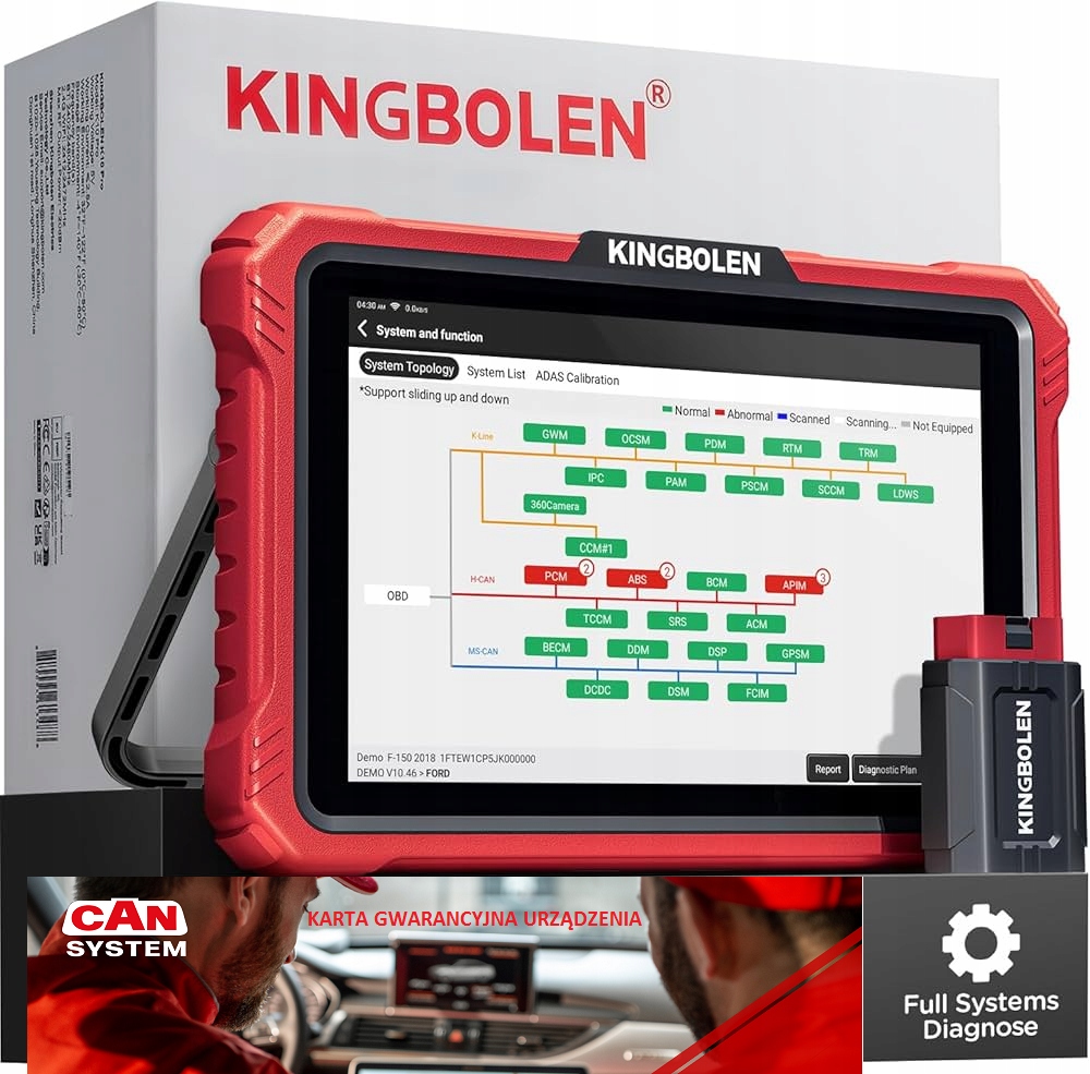 Kingbolen K10 Pro diagnostický nástroj Eu/usa 24 mesiacov, aktualizovaný predajcom Poľsko