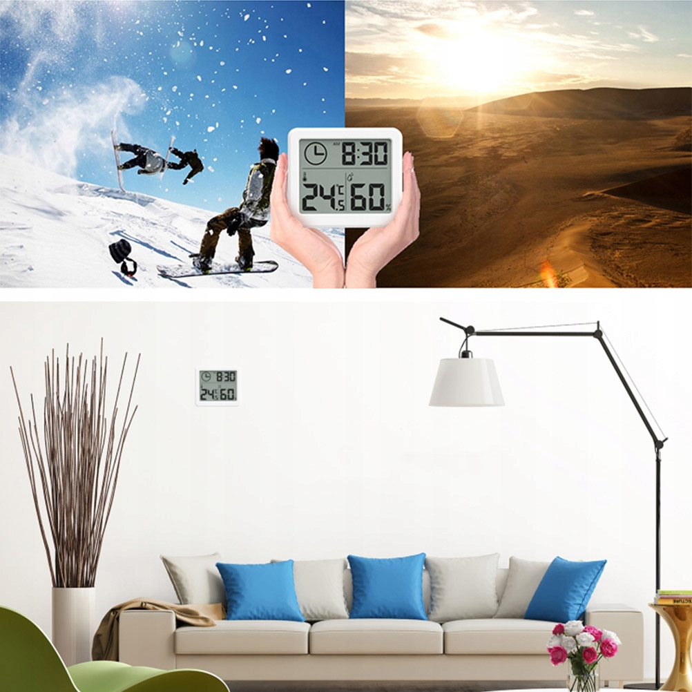 KONTROLER TEMPERATURY WEWNĘTRZNA STACJA POGODOWA TERMOMETR Kod producenta 4163915