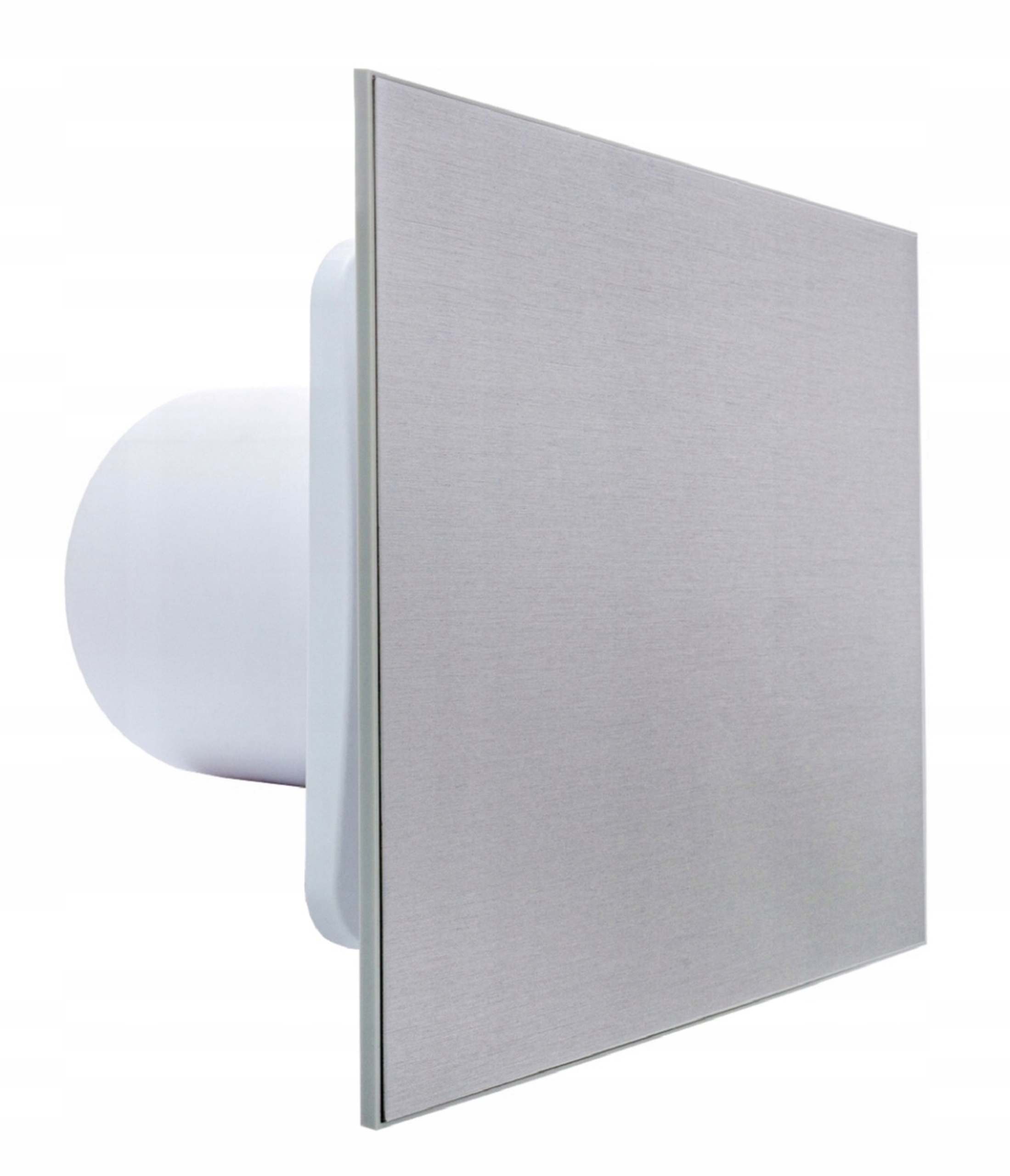 Wentylator Łazienkowy FI125mm Panel Aluminium Szczotkowane Standard Cichy