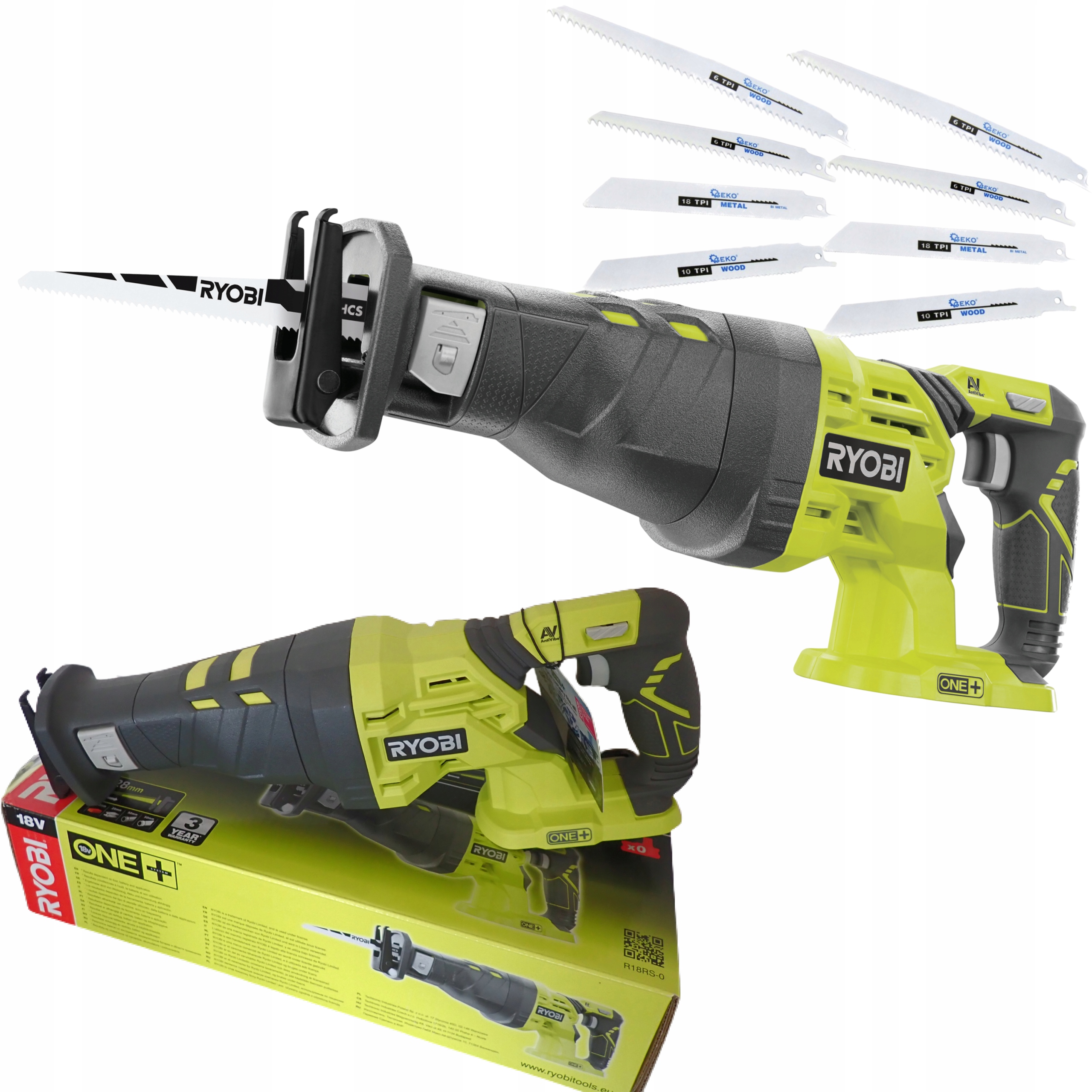 

Piła Szablasta Akumul. 18V Ryobi R18RS-0 10 brz