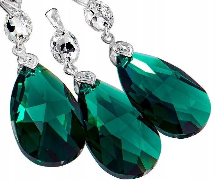 Krystaly komplet Emerald Gloss Stříbro Arande