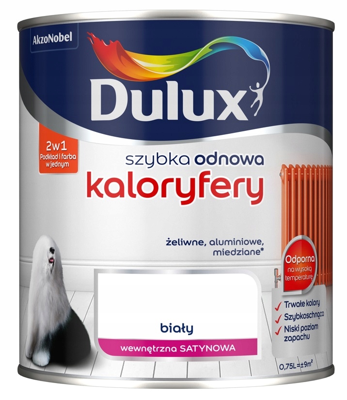 

Dulux Szybka Odnowa kaloryfery, biała, 750ml