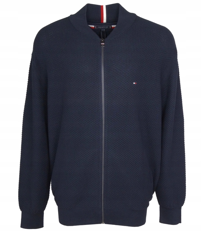 Tommy Hilfiger pánský rozepínací svetr, tmavě modrý, 5XLT