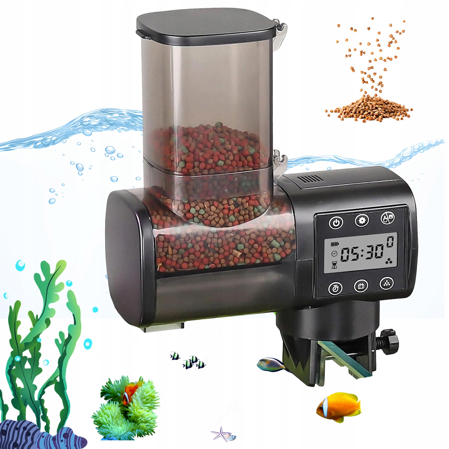 Levně Elektronický Podavač Krmiva Pro Ryby 500 ML S Přesným Dávkováním