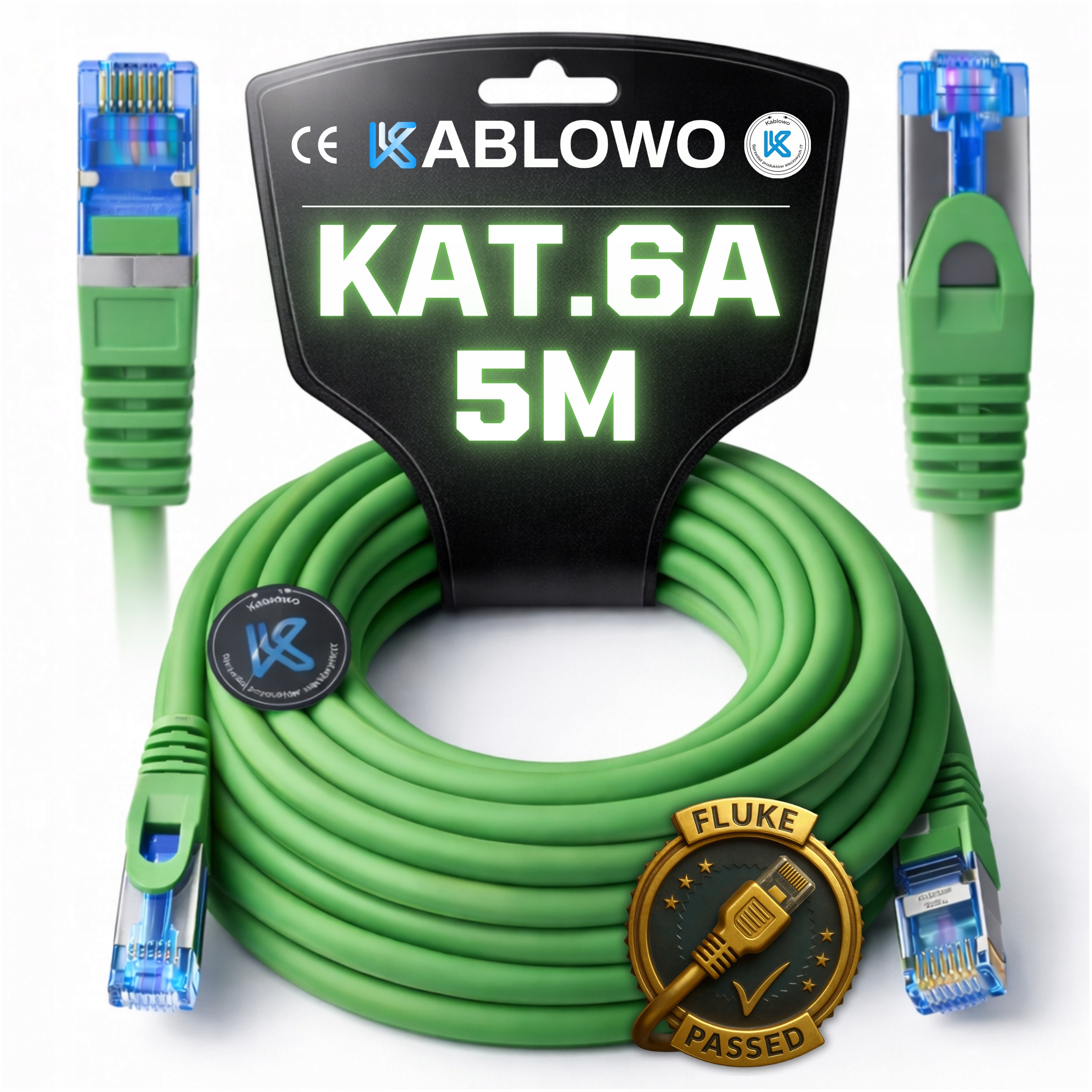 Patchcord - przewód sieciowy Ethernet 5m kat.6A S/FTP, czerwony, Lanberg