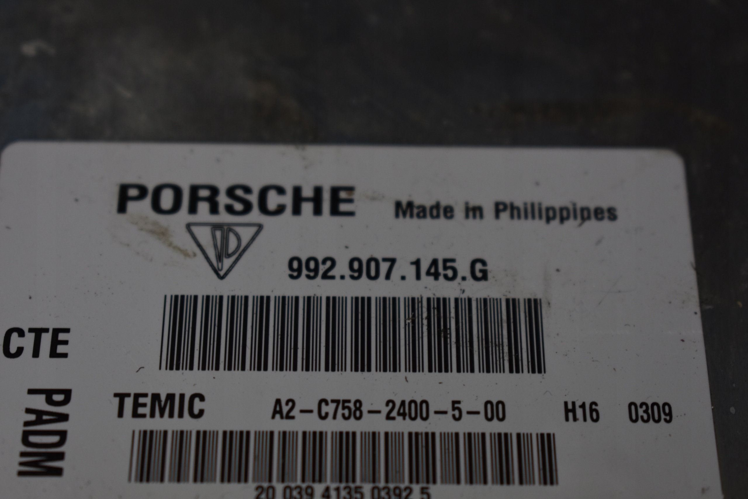 IDEALNY module control unit springing PORSCHE 992 1 9