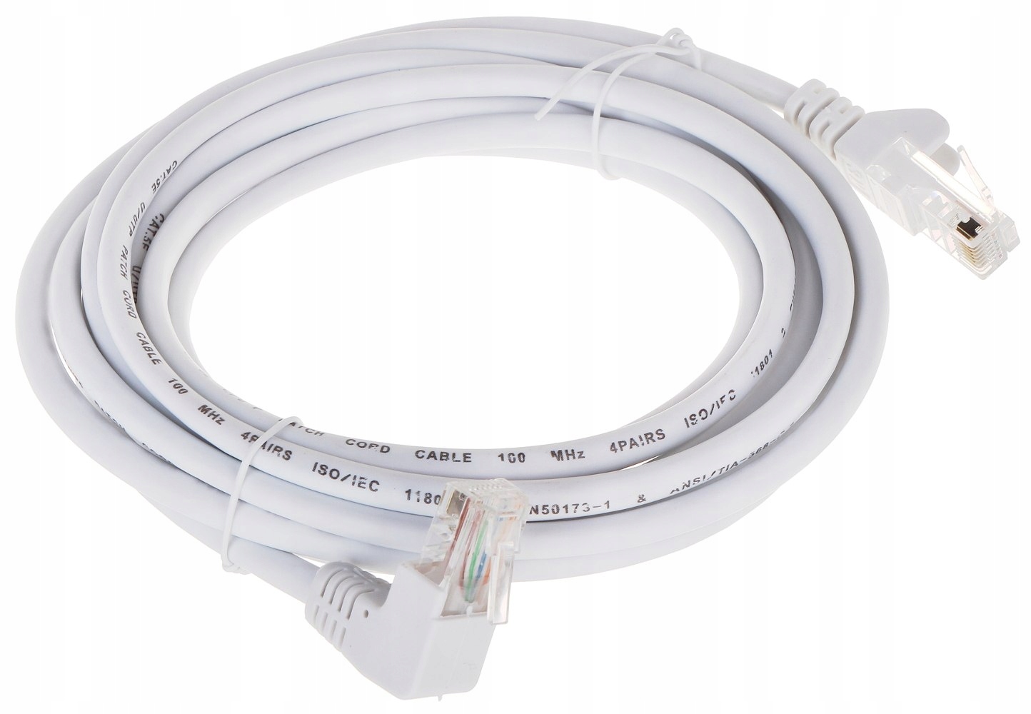 

Patchcord Kabel RJ45 Utp Kat 5e Biały 3 m Kątowy