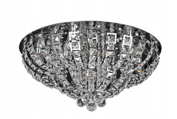 Plafoniera P-s 1045/9, efekt bezchybnosti retiazok zo štvorcov, hotel