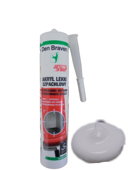 

Akryl Lekki Szpachlowy Den Braven Biały 300ml