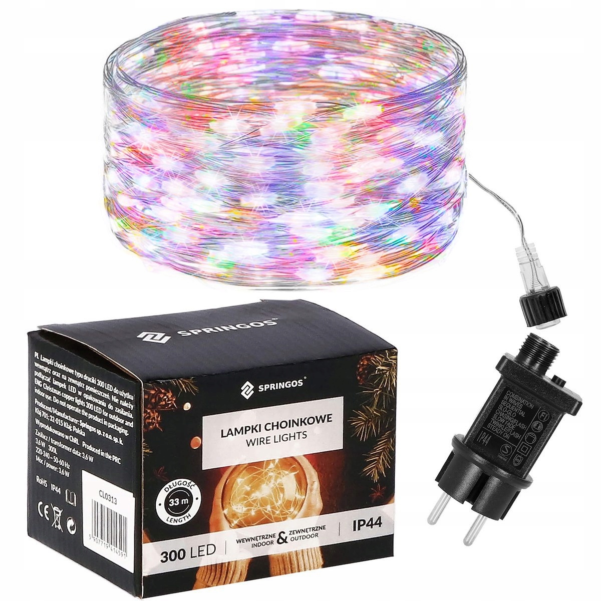 

Lampki Druciki 30m Mikro Led Multikolor Choinkowe