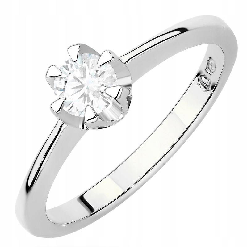 Zlatý Prstýnek pr. 585 14k Laboratorní diamant 0,40ct