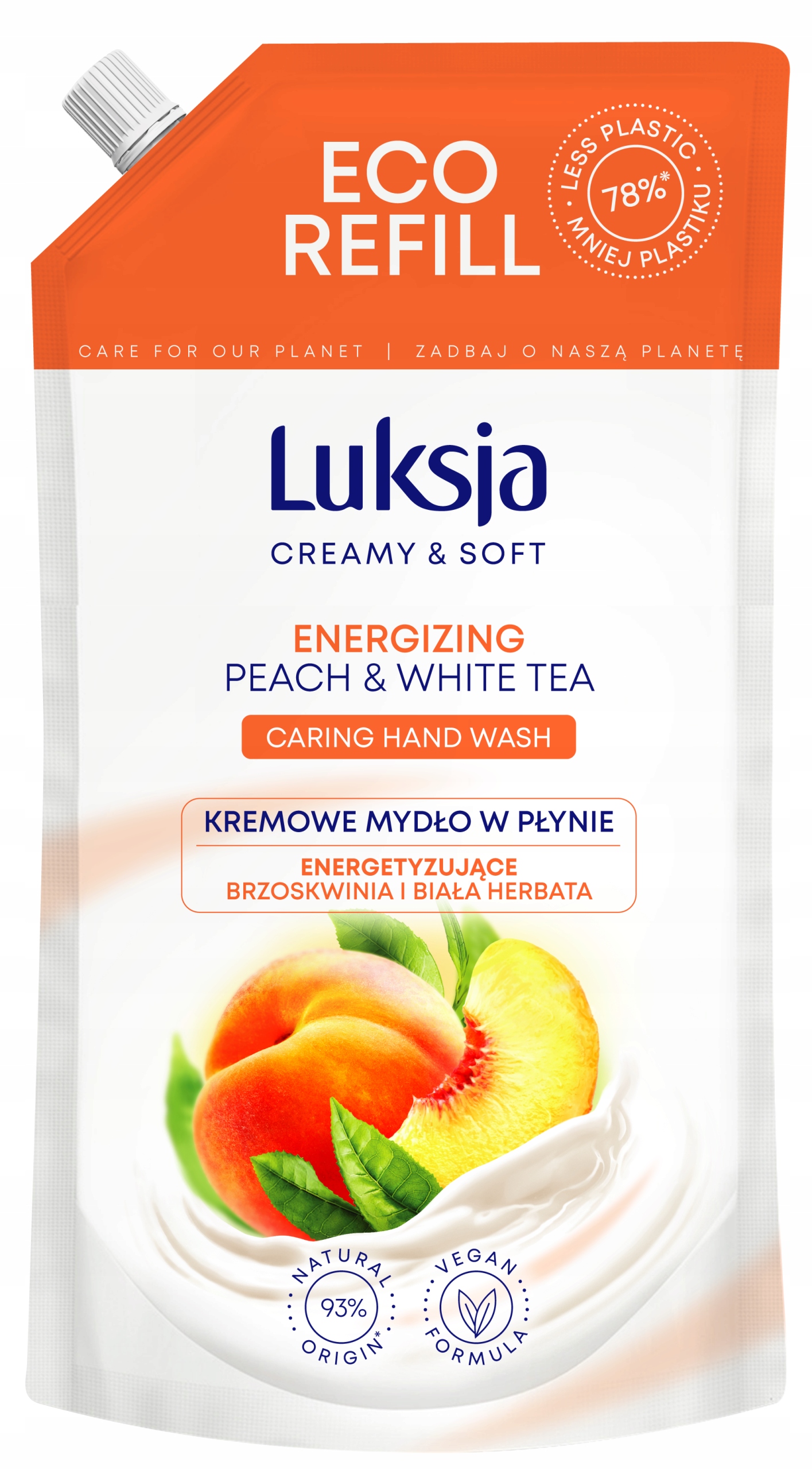 

Luksja Mydło w płynie Brzoskwinia Zapas 900ml