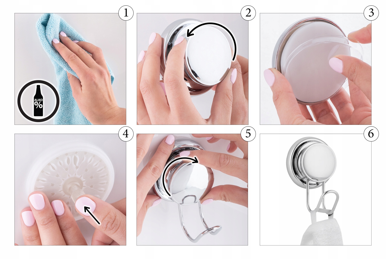 Wieszak haczyk uchwyt na ręcznki na przyssawkę Rodzaj haczyk