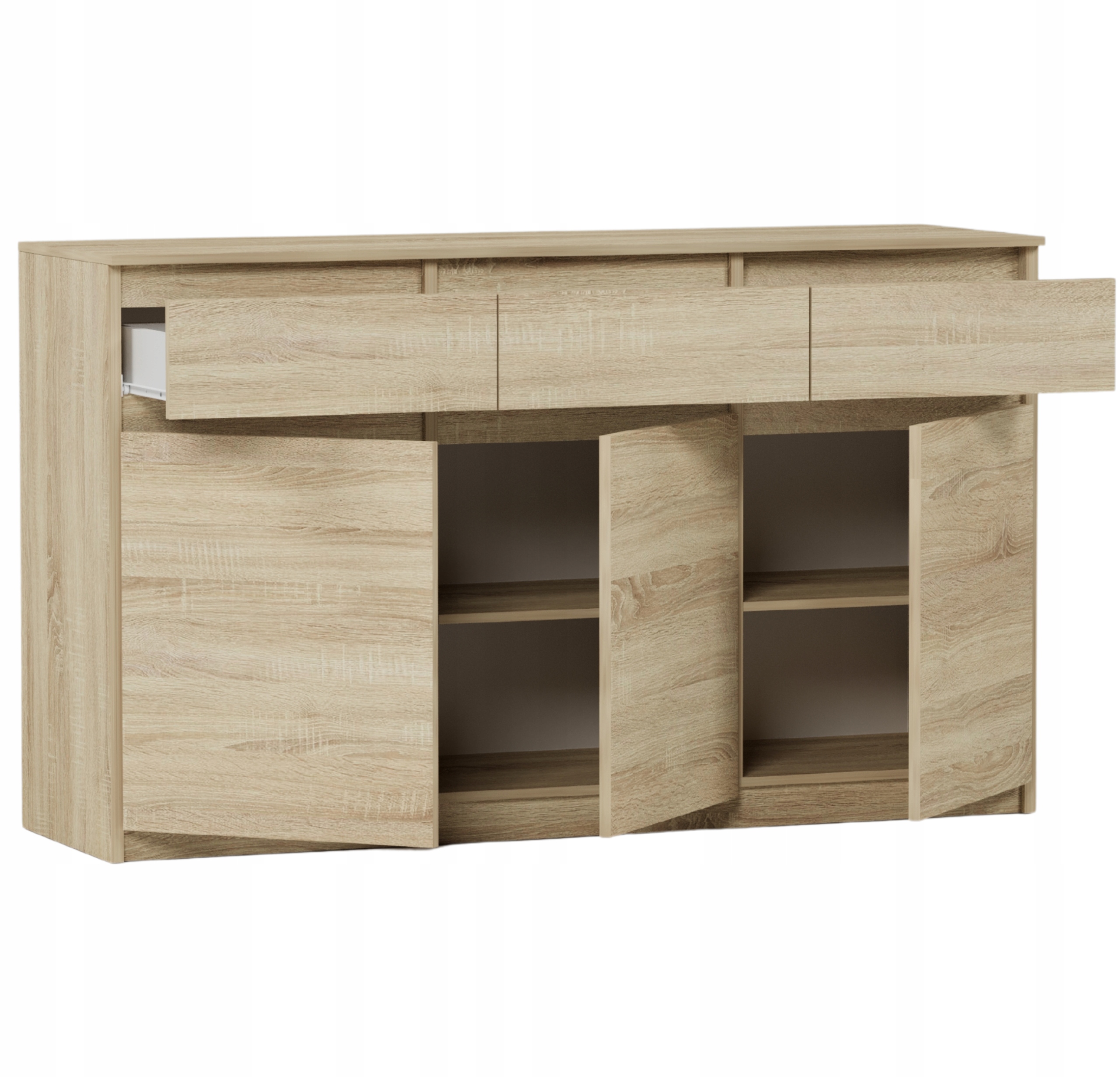 KOMODA 98CM SZAFKA 3 SZUFLADY SONOMA S3