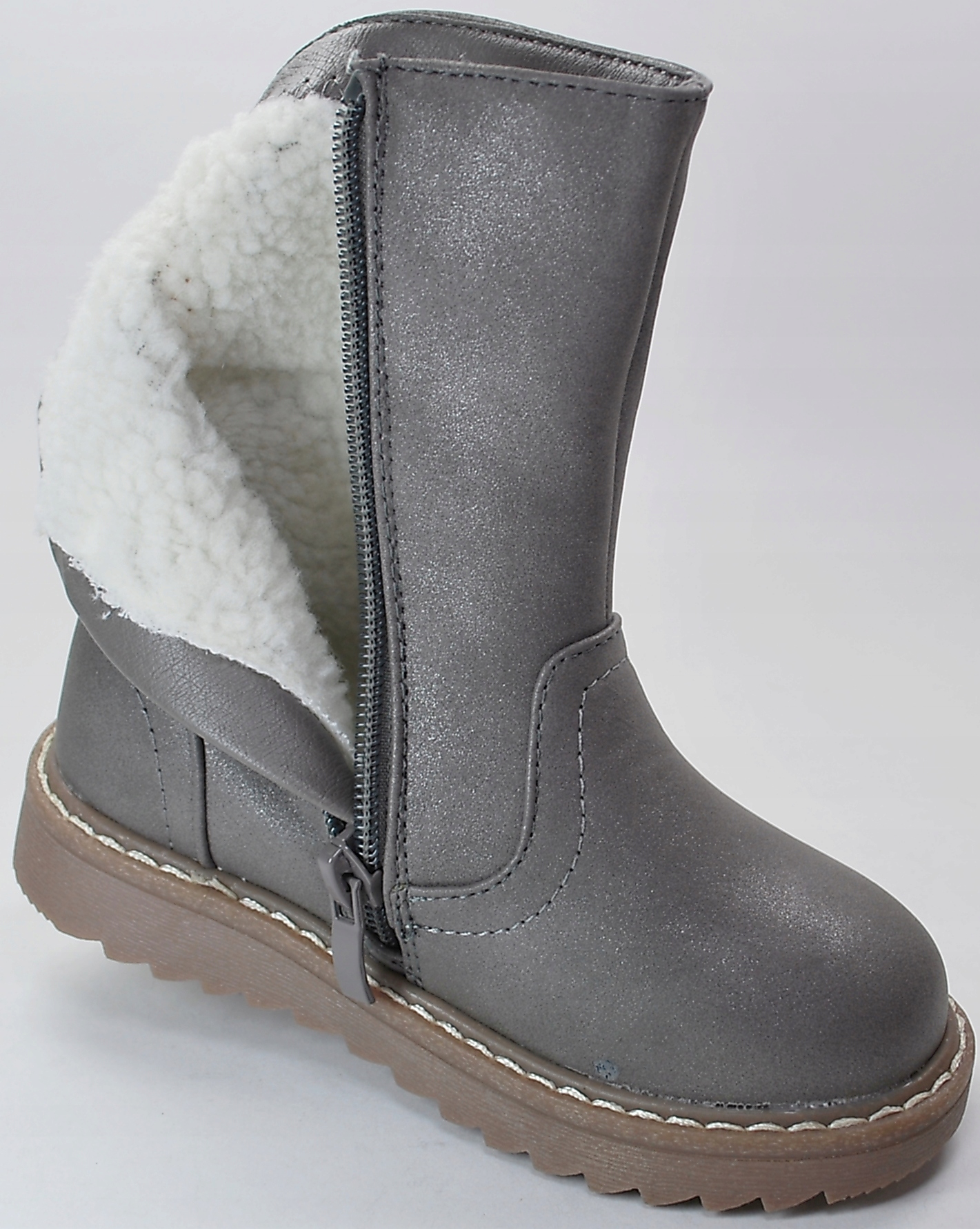 SZARE OCIEPLANE futrem BOTKI KOZAKI na zamek r 25 Bohater brak