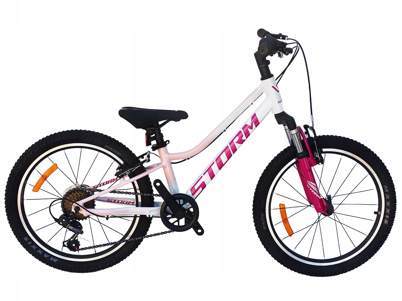 Rower 20 Queen Mtb Amortyzowany Shimano Aluminium Biało Różowy