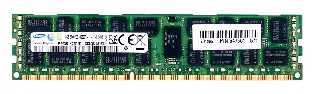 Hp 647651-571 M393B1K70DH0-CK0Q8 8GB DDR3 Reg Ecc