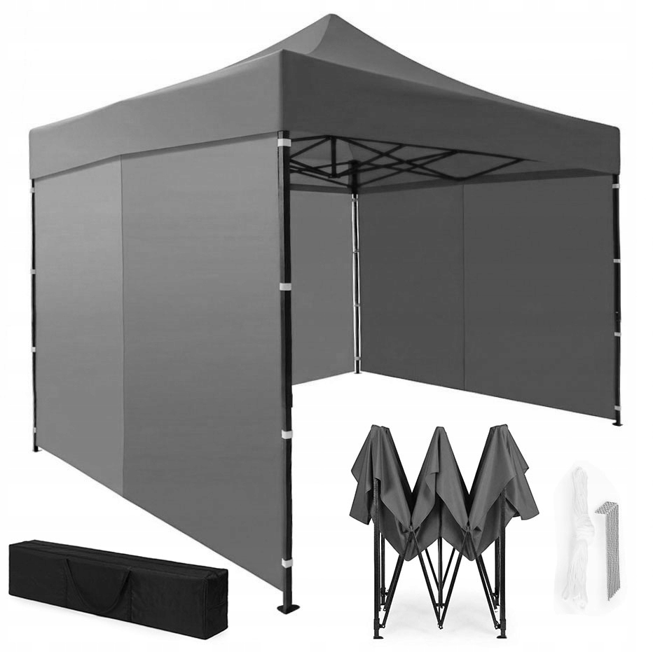 MultiGarden PAW-FGA-3X3-4 Záhradná samorozkladacia párty stan 3 x 3 m, sivý