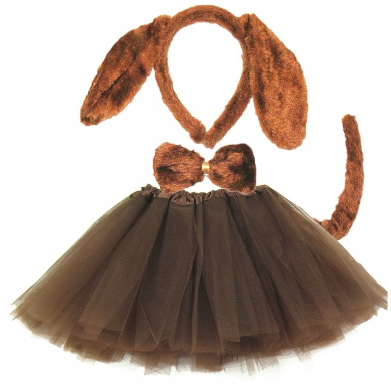 OPASKA + SPÓDNICZKA STRÓJ PIESEK PIES PLUSZOWY 3-9 LAT