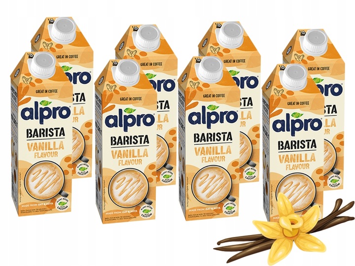 Levně Alpro Barista Ovesno-sójový Nápoj S Vanilkovou Příchutí 8 x 750 ml