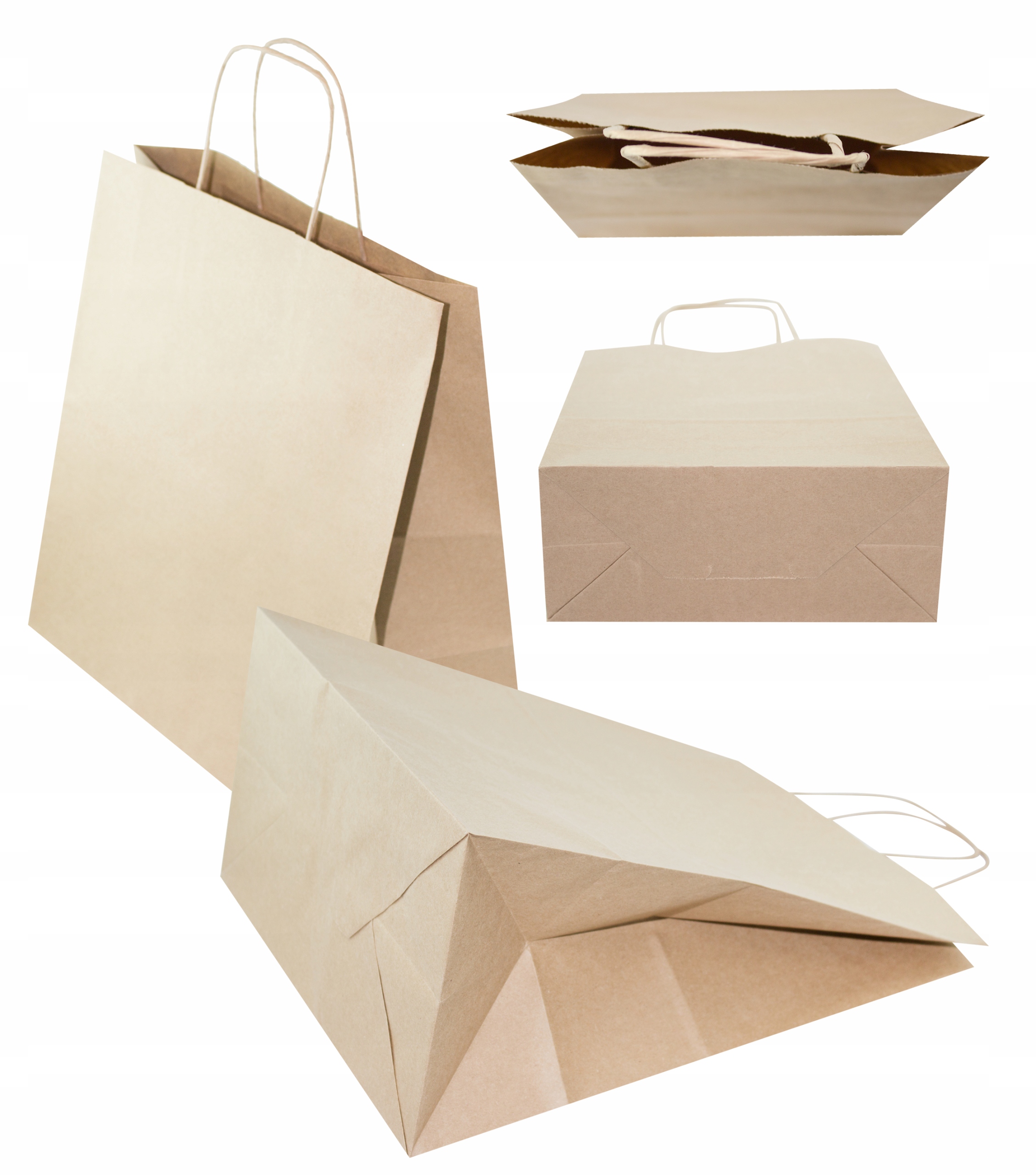 

Torby papierowe 33x16x38 cm Brązowe 50 sztuk Eko