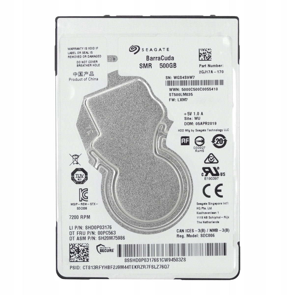 Seagate BarraCuda Pro 500GB 7.2K 128MB Sata III 2.5'' ST500LM035