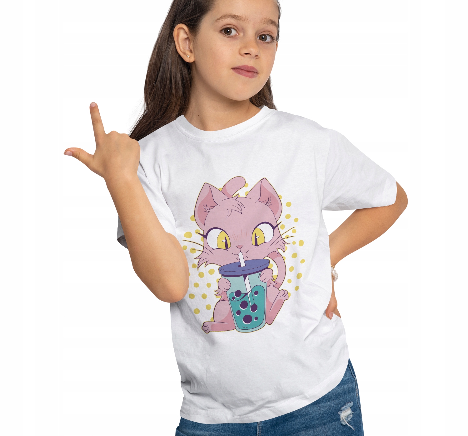 

Słodki Kotek Anime Koszulka T-shirt 158