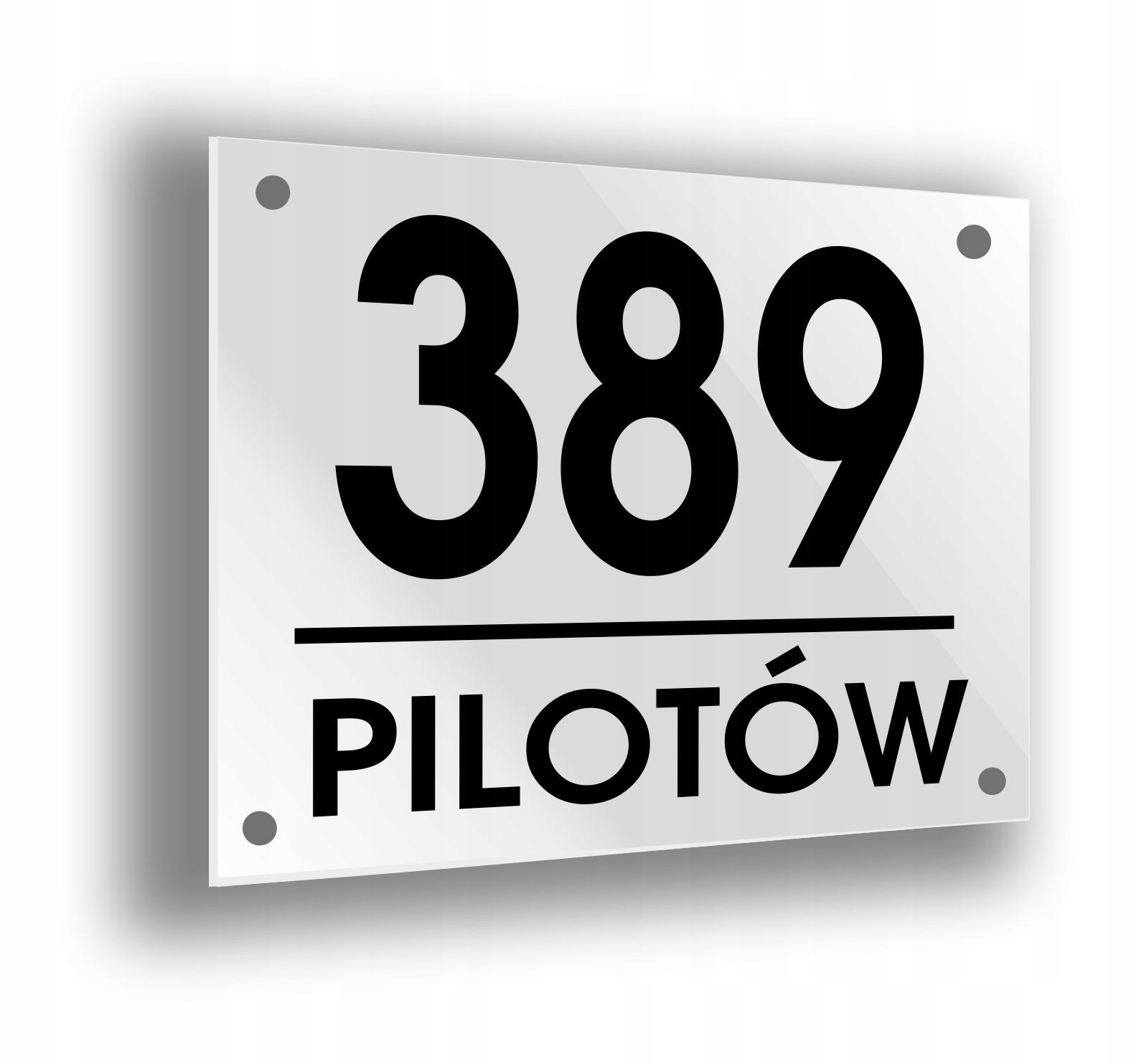 TABLICZKA ADRESOWA numer na dom 30x20 cm PLEXI GLASS Marka Craft Print