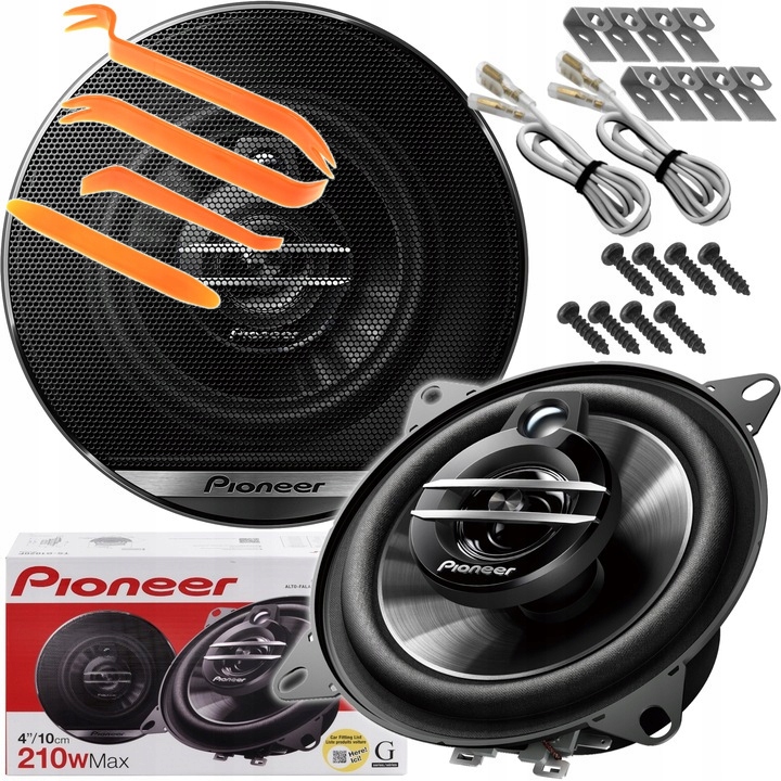 GŁOŚNIKI SAMOCHODOWE PIONEER TS-G1030F 10CM 100MM 210W 3-DROŻNE MASKOWNICE