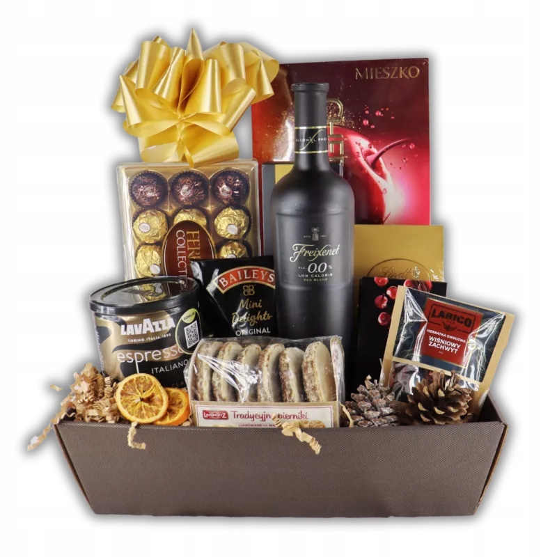 Dárkový koš u krbu s vínem Freixenet Vánoční koše Narozeniny